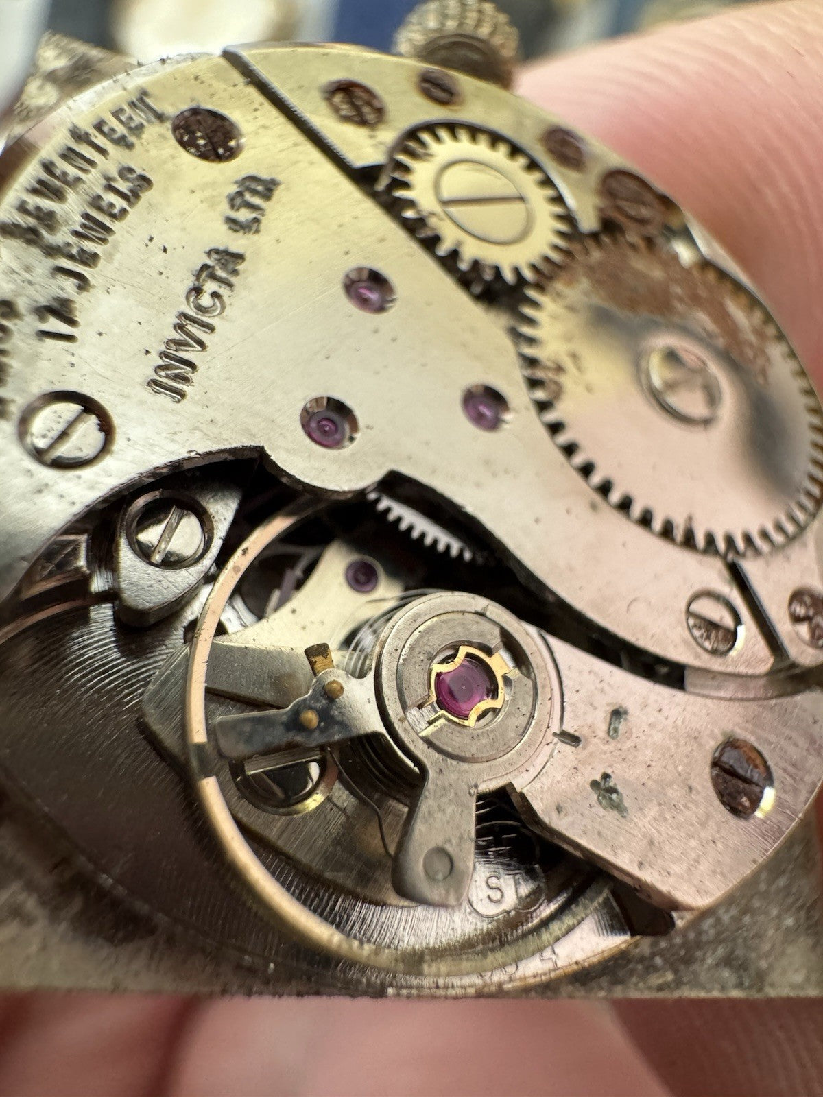 Mens Vintage Swiss Invicta Tank Watch St 96-4 Non Runner OK Balance