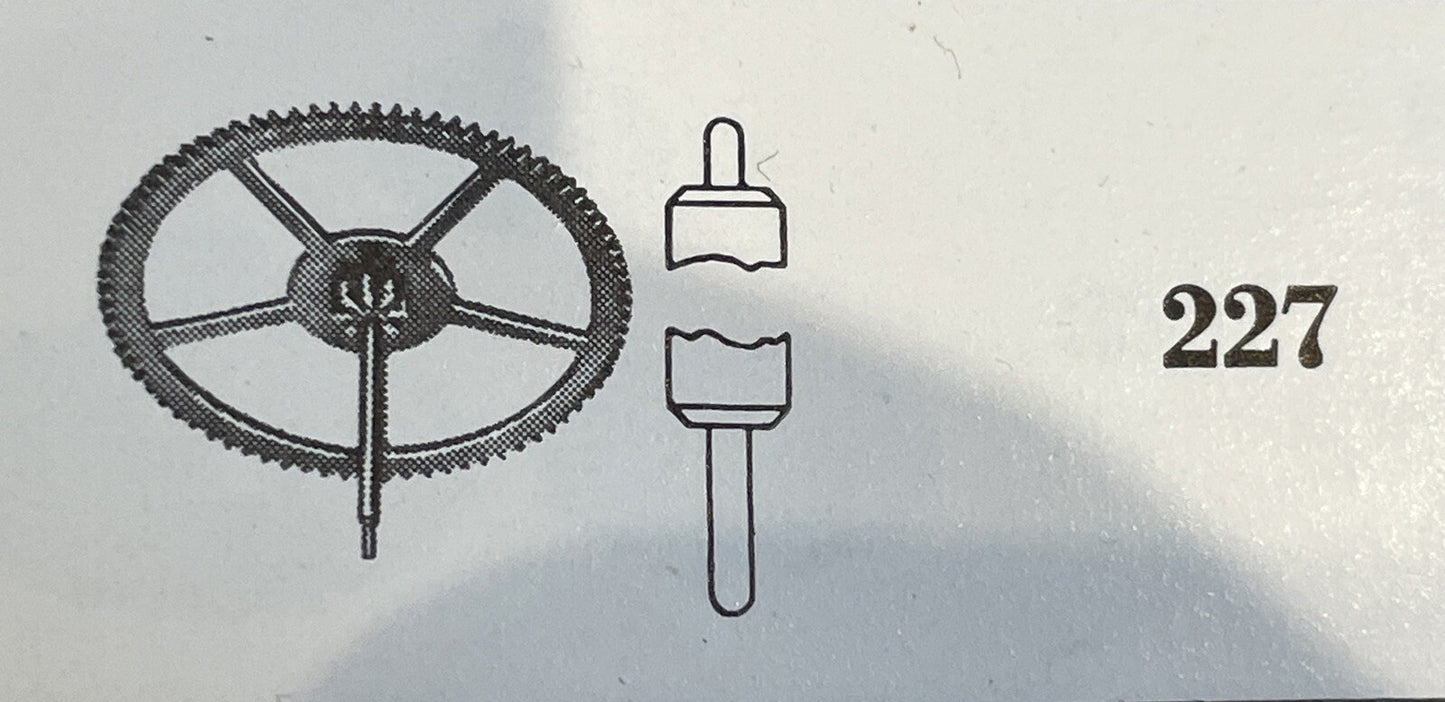 NOS ETA Part #227 Sweep Seconds Wheel Cal 1256 Ref L-E