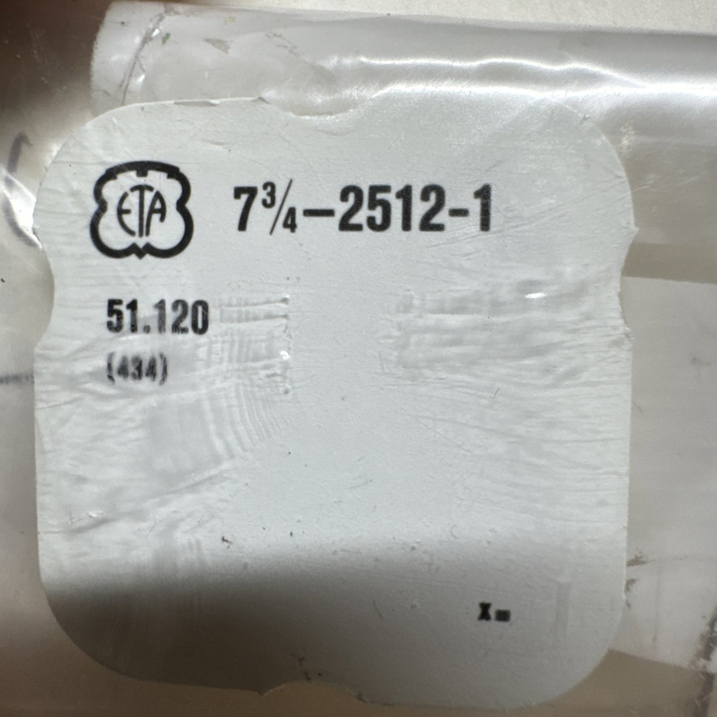 ETA 2512-1 Click # 434 X1 Ref LG17-20 59