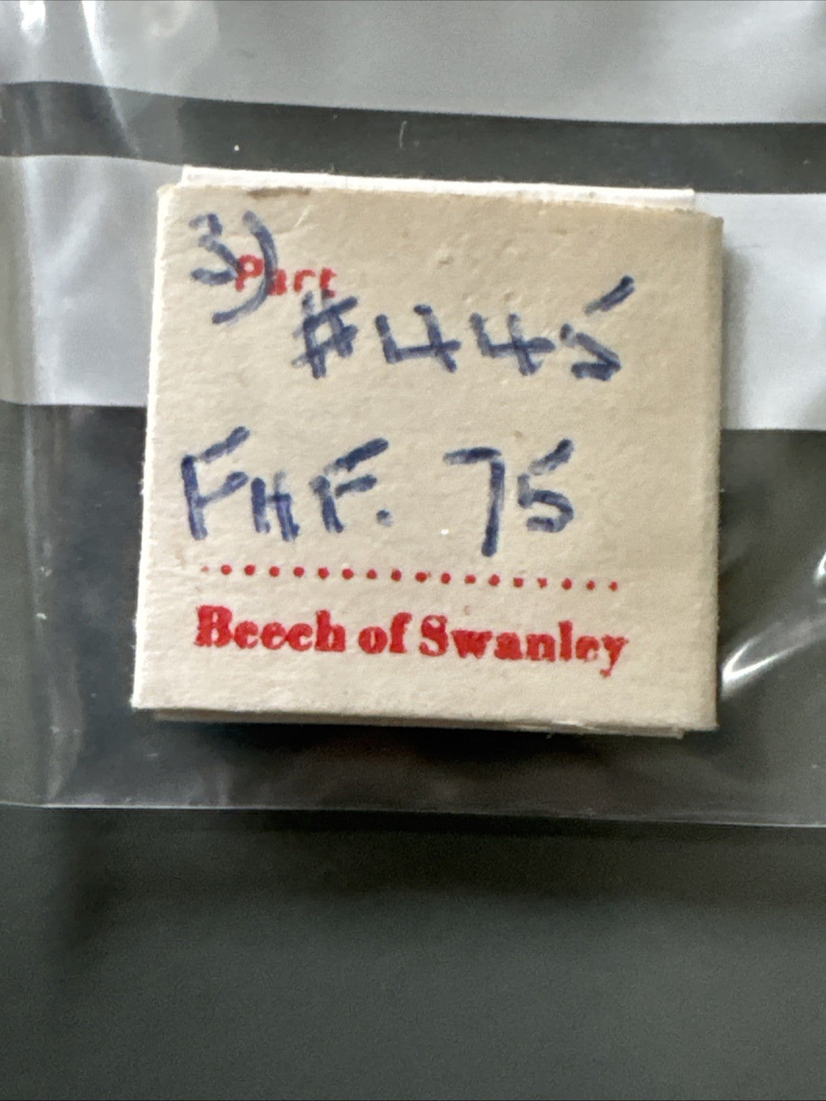 FHF 75 Setting Lever Spring X1 #445 Ref LG11-51