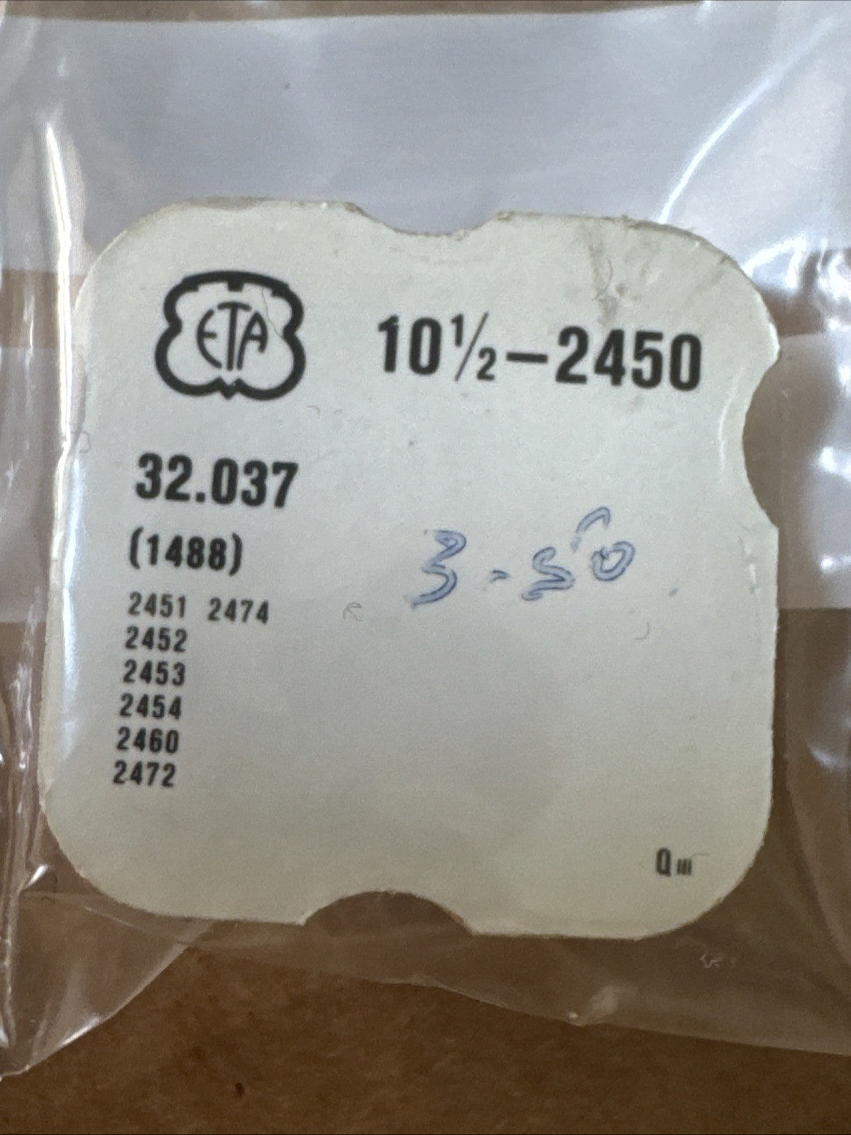 ETA 2450 Reversing Wheel #1488 X1 Ref LG11-127