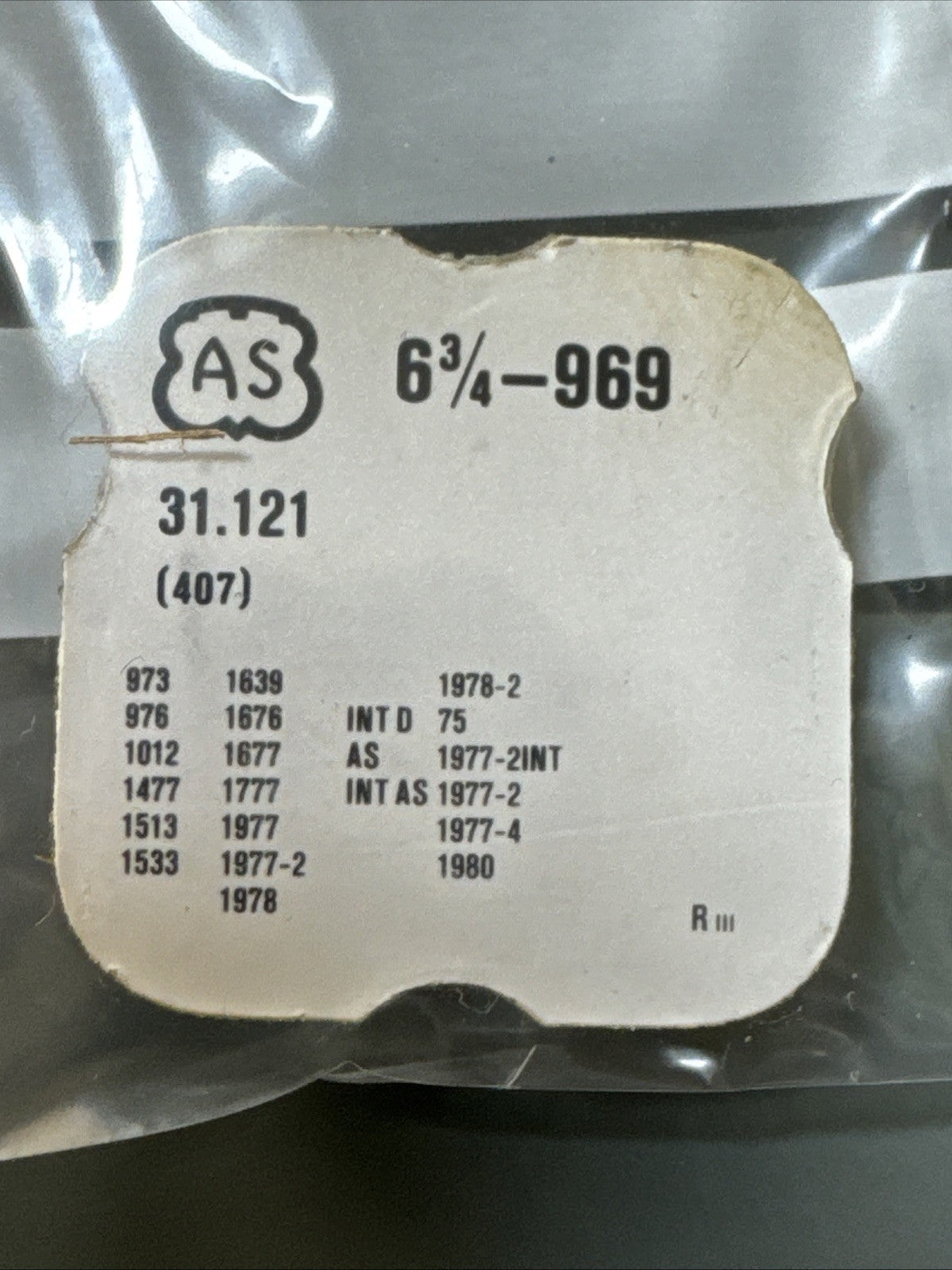 AS 969 Clutch Wheel #407 X1 Ref LG11-108