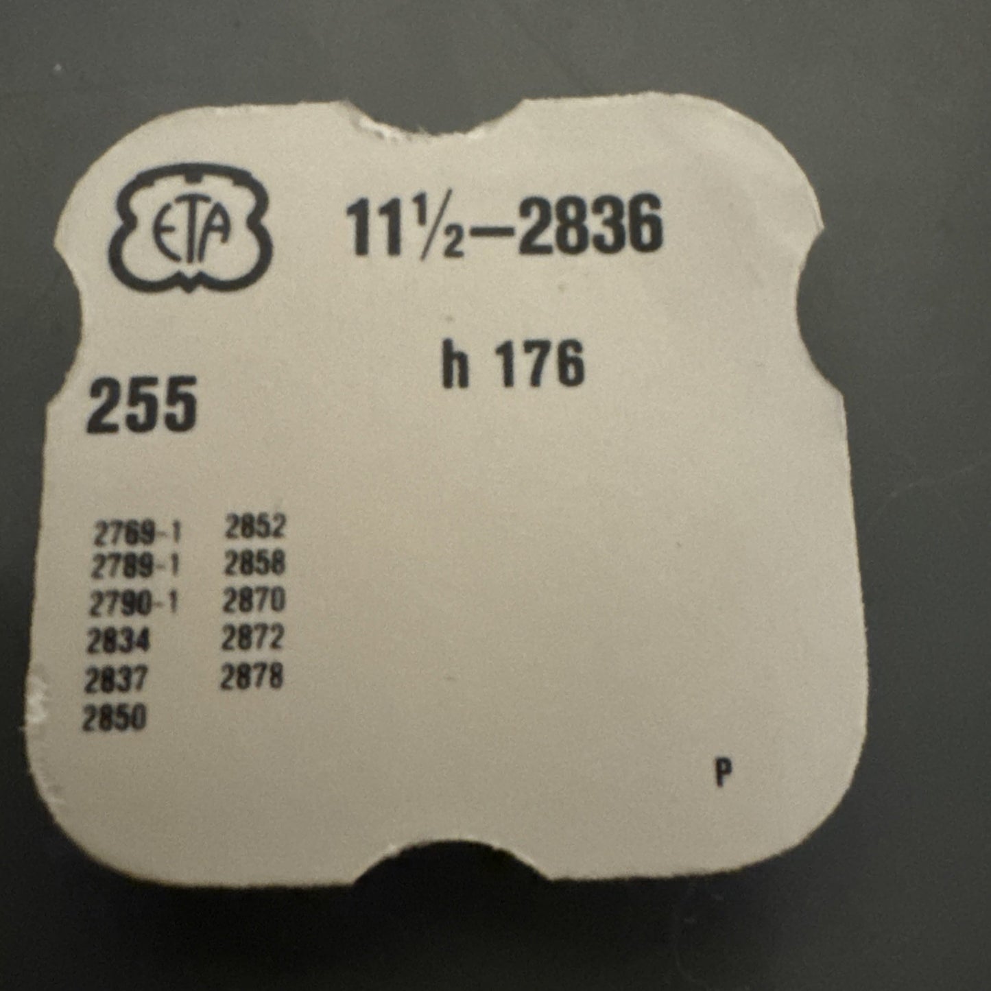 ETA 2836 Hour Wheel Ref LG1-21