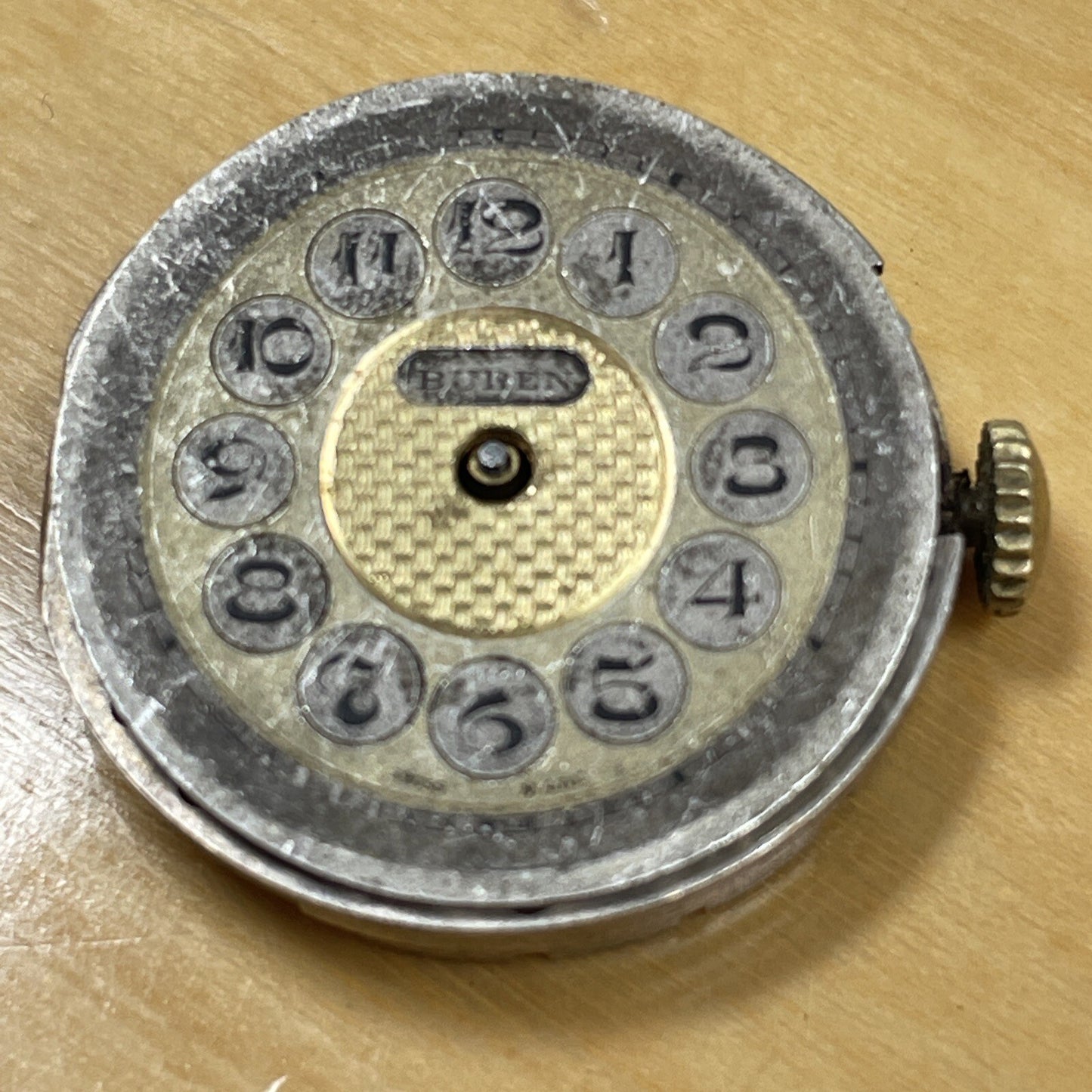 Buren 10.5N Watch Movement For Parts Spares Or Repair H12