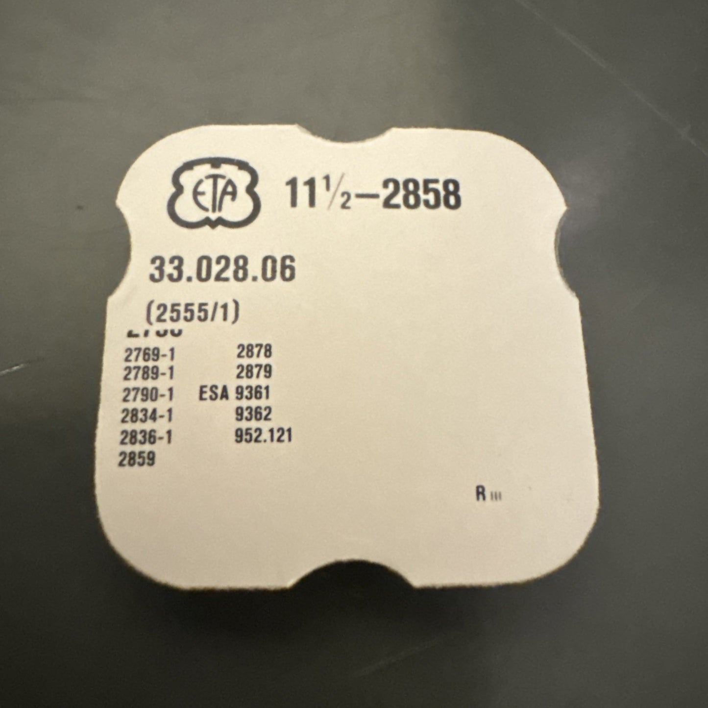 ETA 2858 Calendar Driving Wheel Ref LG1-21