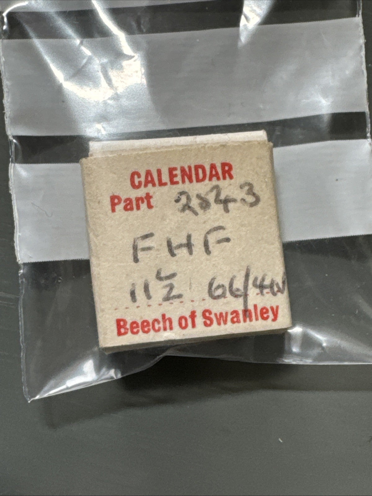 FHF 66 / 4N Calendar Part X1 #2543 Ref LG10-62