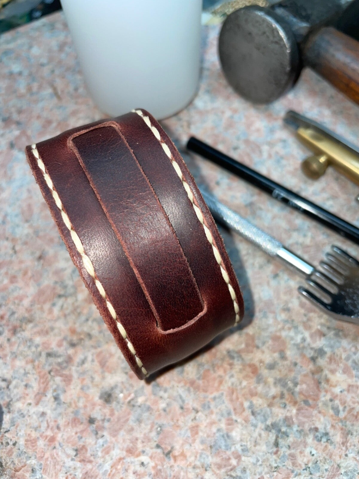 Luxury Trench Watch Strap Hand Made Italian Veg Tan F/Grain Leather New Colours