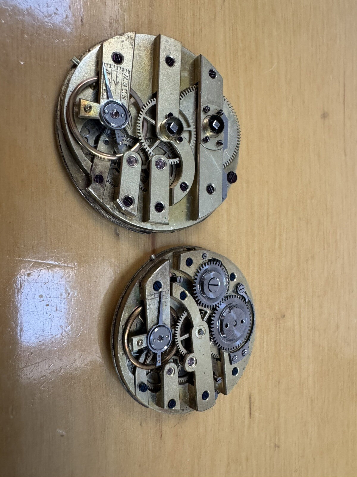 2 X Cylinder Watch Movements Good Balances Ref S