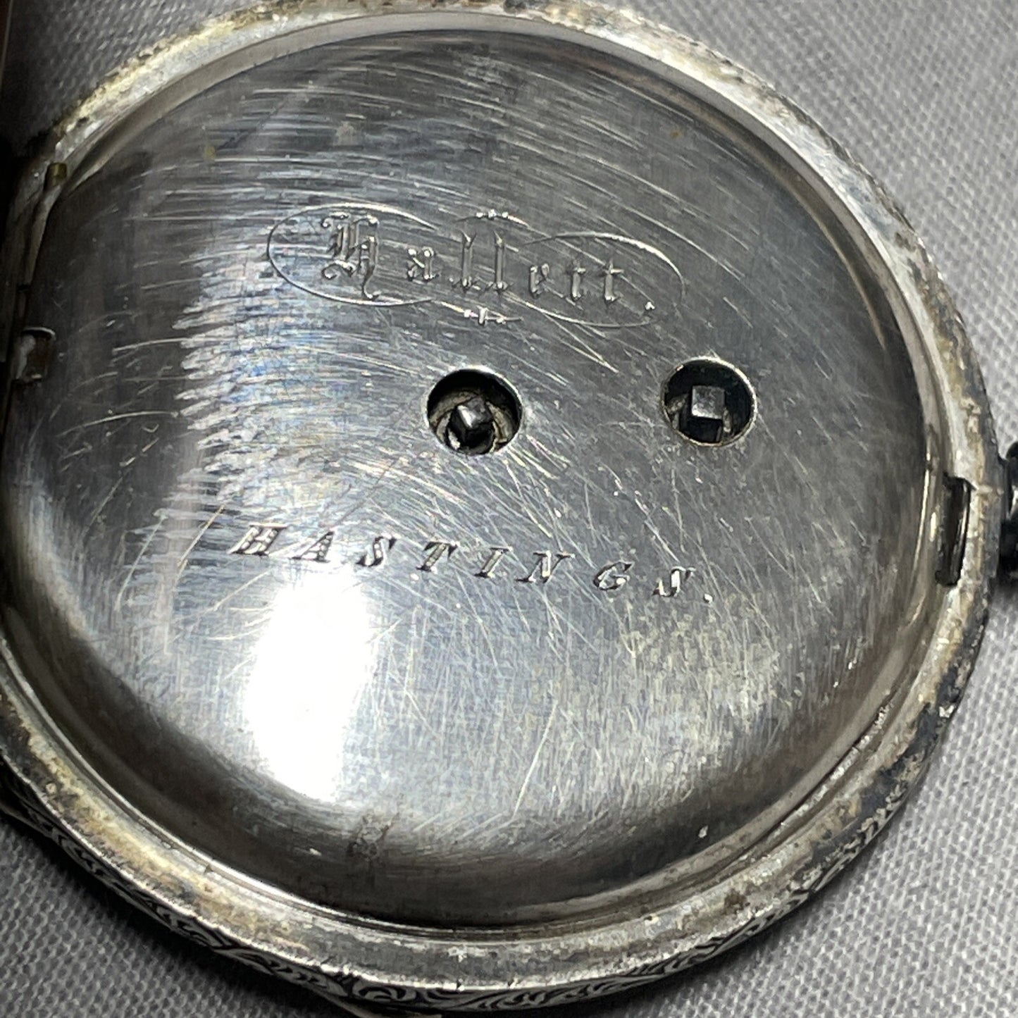 1882 Fine Silver Fob Watch Good Balance Immaculate Case. Whistlers Mother Link?