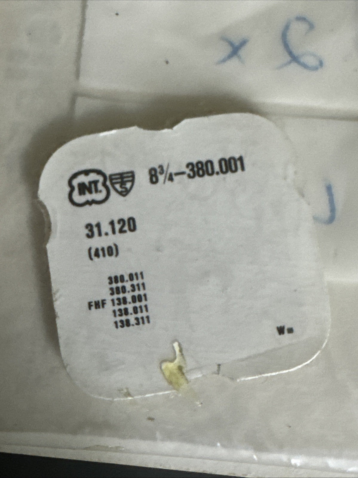 INT Derby 380.001 Winding Pinion Ref LG15-57