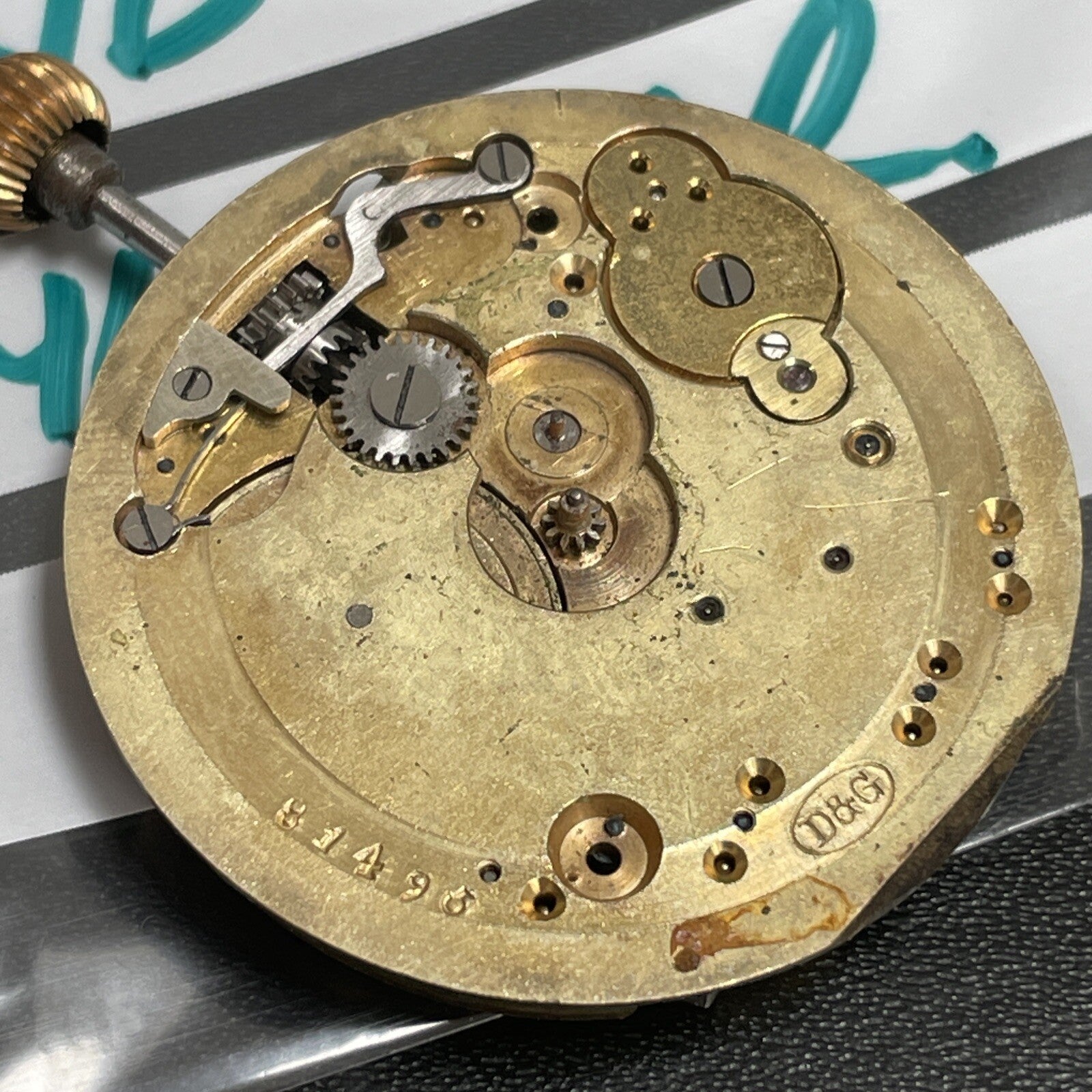 FHF Cylinder Movement For Parts Spares Repair Ticks Circa 35mm Ref LG10-16