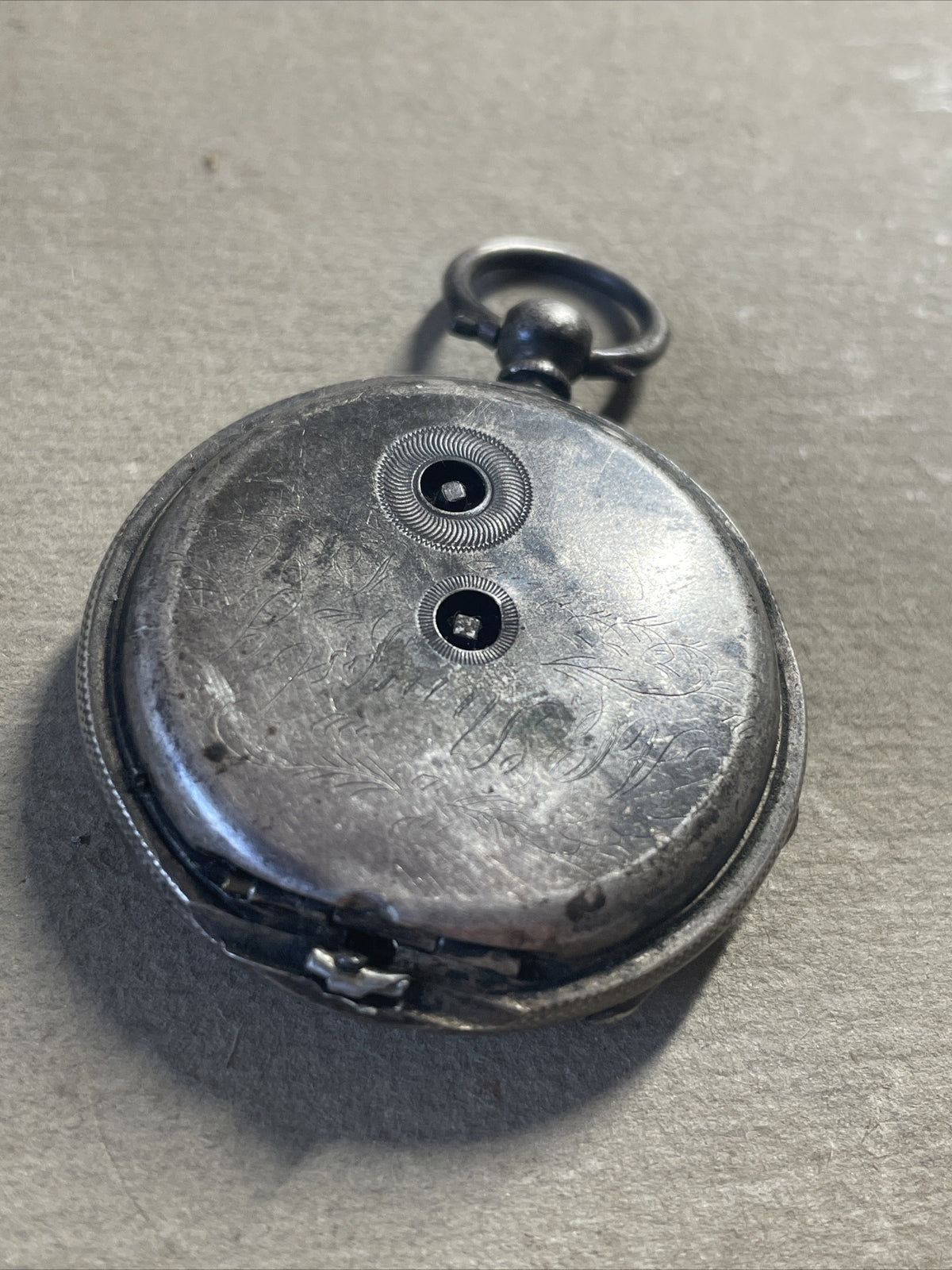 1880 Silver Fob Watch For Repair Good Balance