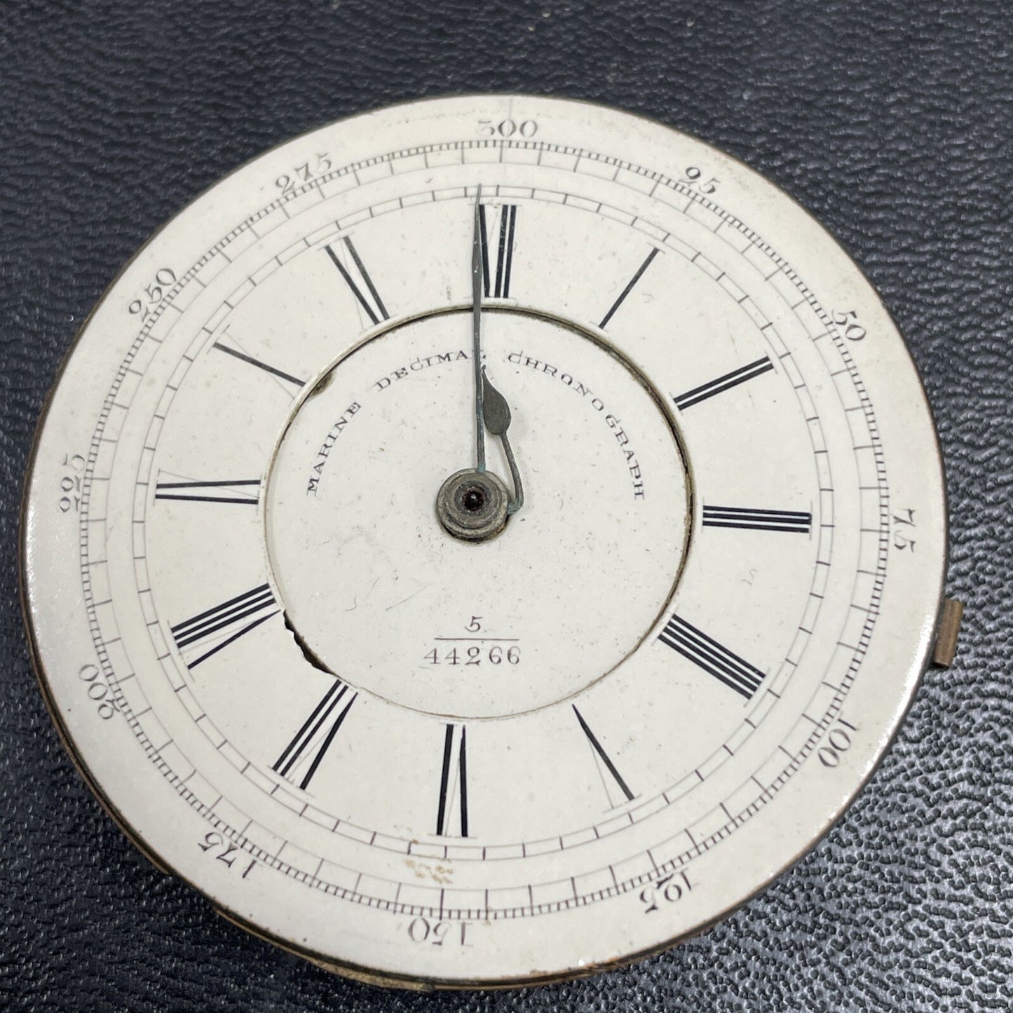 Early English Marine Chronograph Movement For Spares Repair 48mm Ref XR6