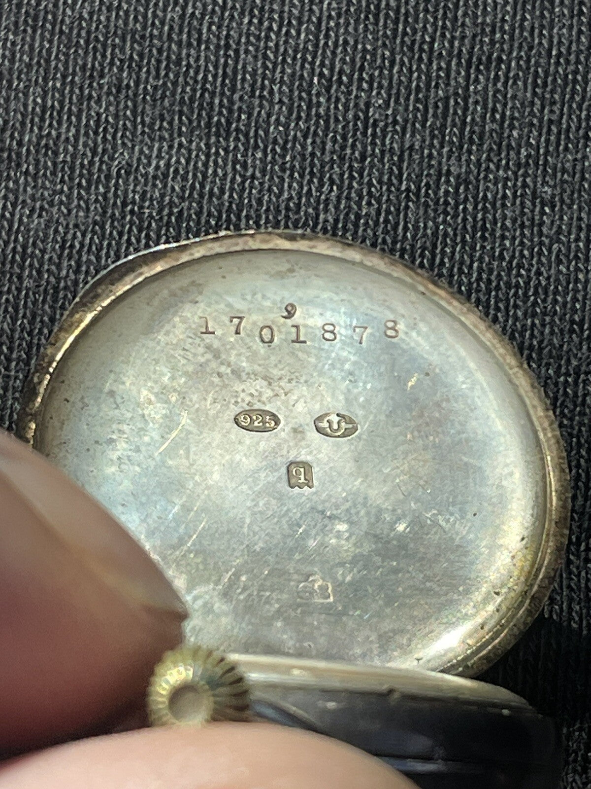 Eterna 925 Silver Fob Watch Early Ca 1911