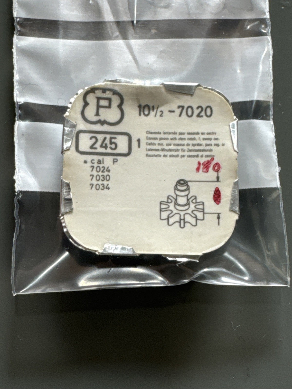 Peseux 7020 Cannon Pinion H180 Ref LG14-17