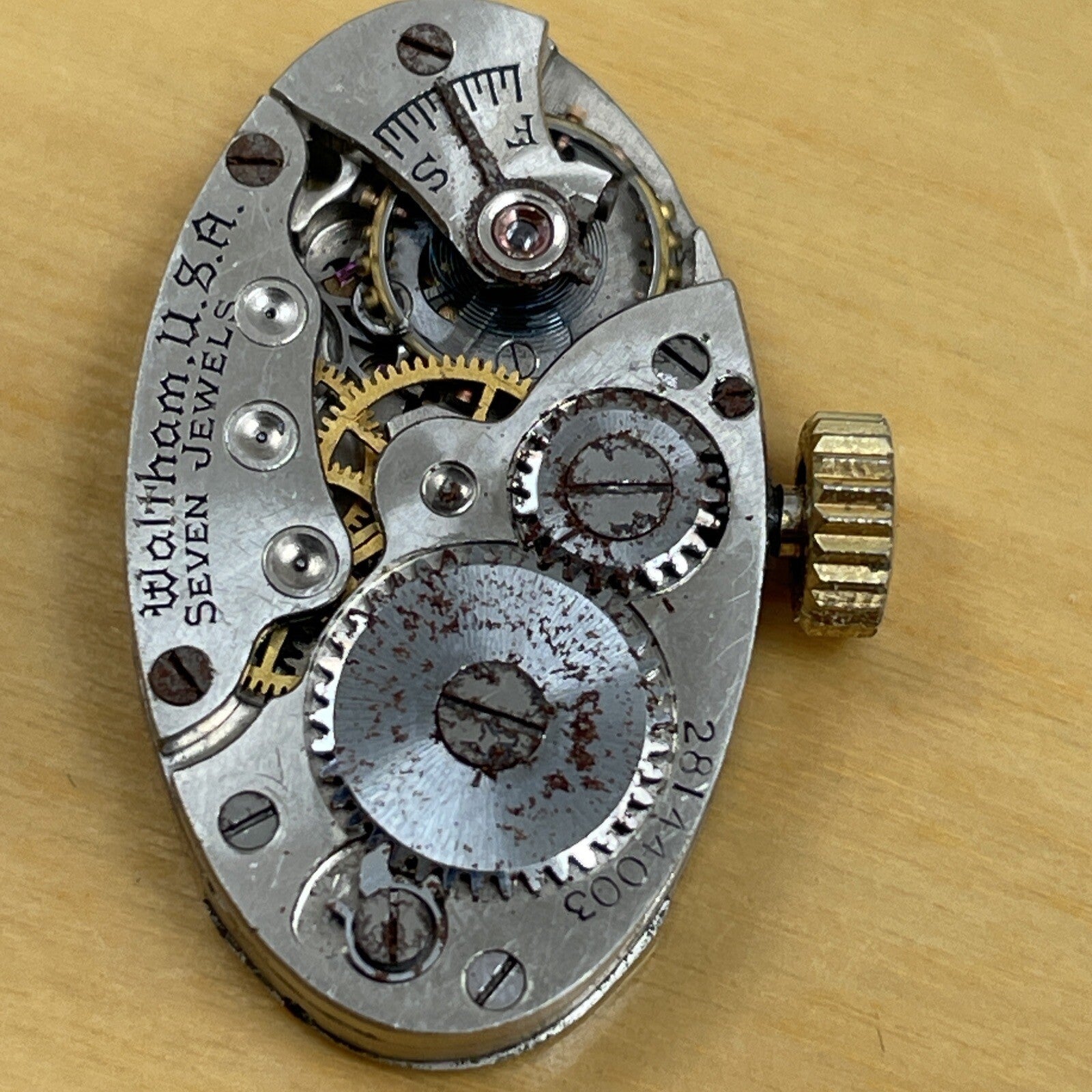 Waltham Grade 661 Movement For Parts Spares Repair Good Balance H3