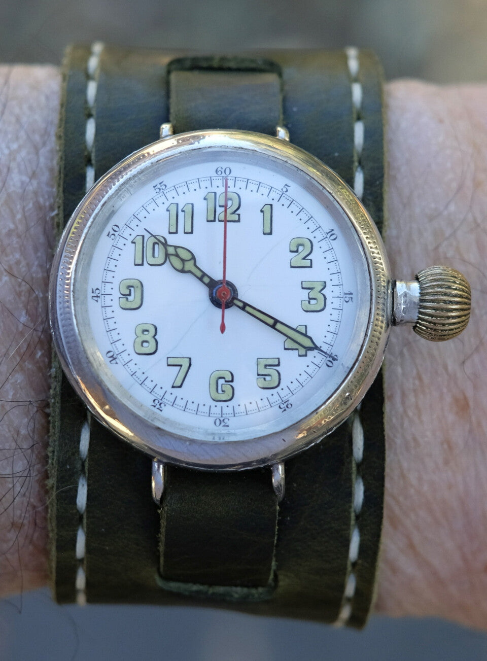 Luxury Trench Watch Strap Hand Made Italian Veg Tan F/Grain Leather New Colours