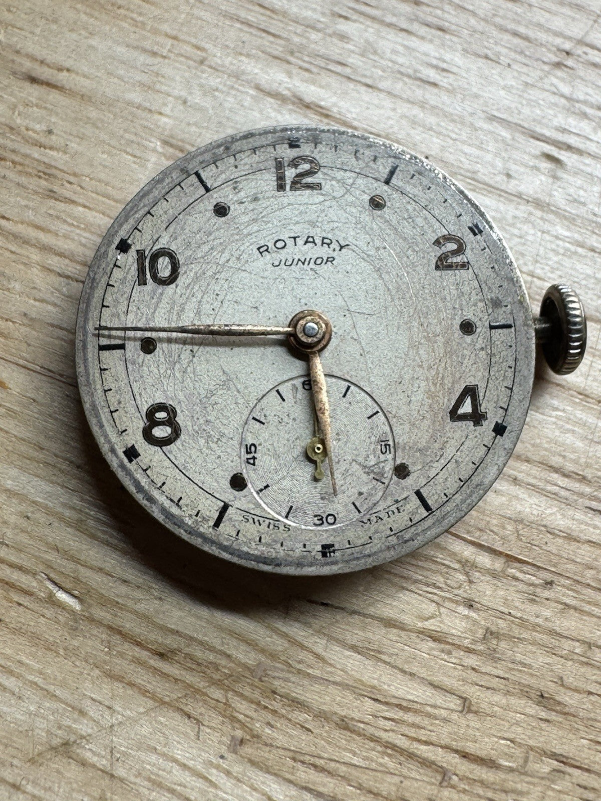 WW2 Era Rotary Mens Watch Ticking For Service 
