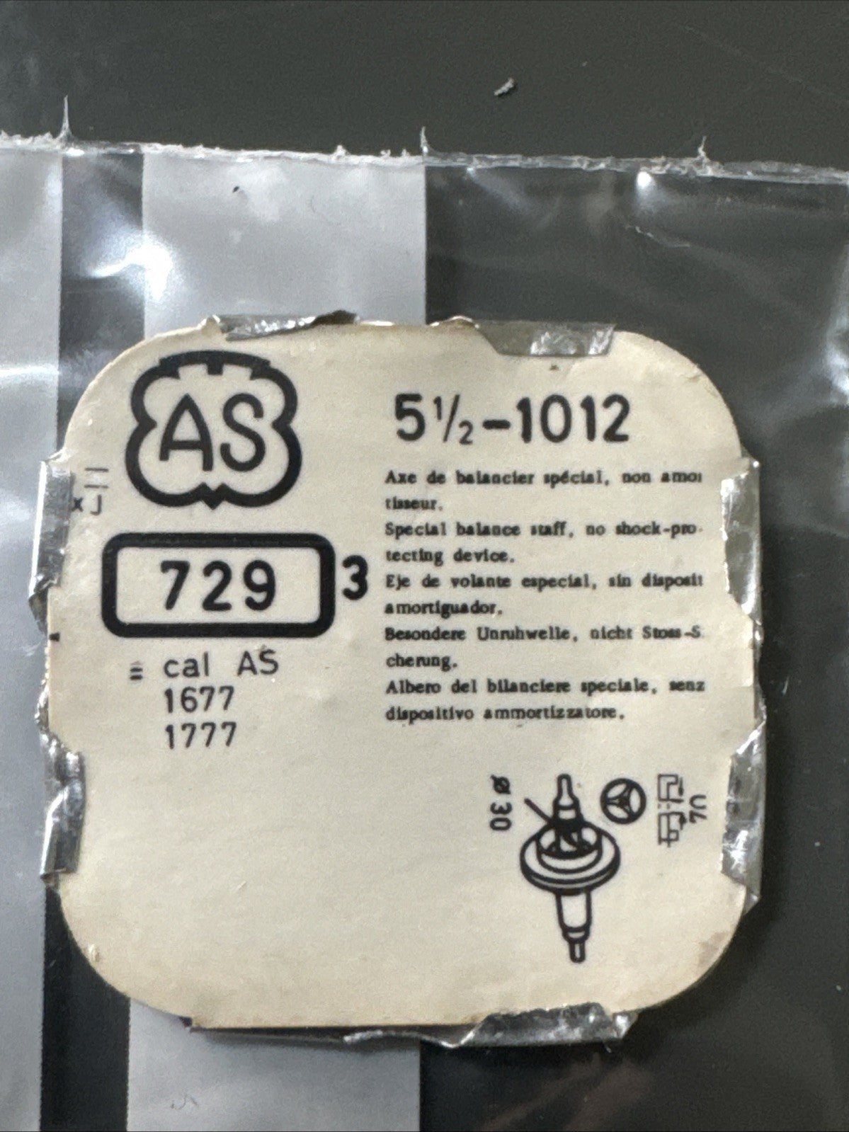 AS 1012 Balance Staff X1 Ref LG11-26