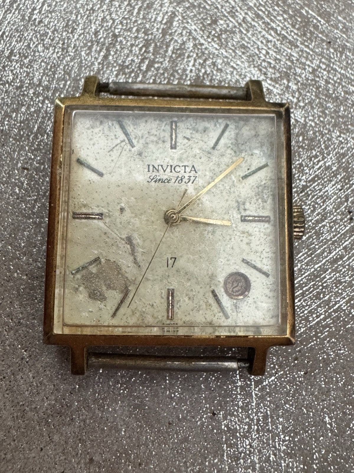 Mens Vintage Swiss Invicta Tank Watch St 96-4 Non Runner OK Balance