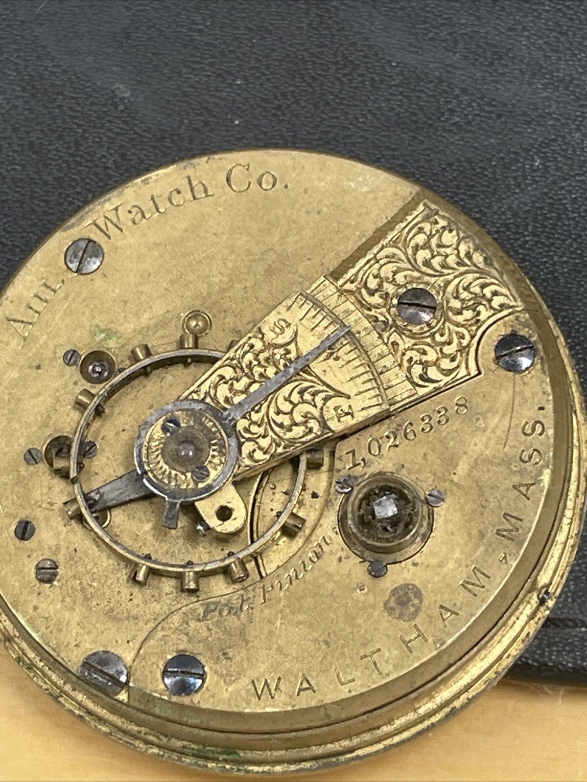 Waltham Model 1876 Movement For Parts Spares Repair OK Staff  No HSPG Reg LG10-9