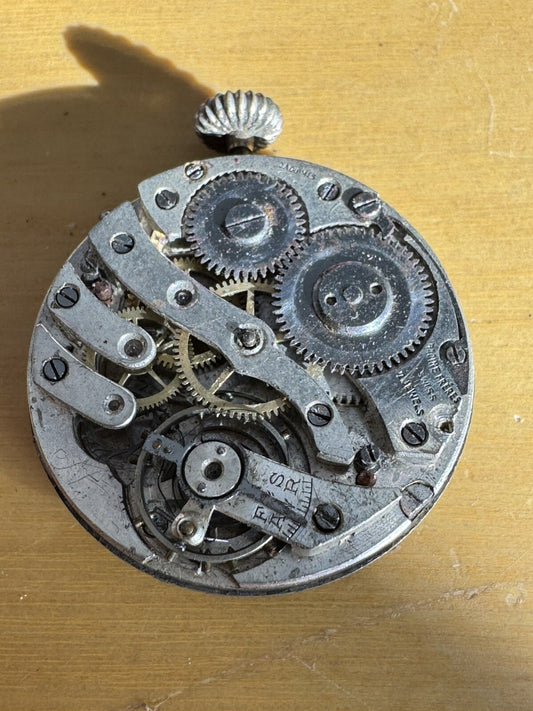 Racine Enicar Eterna 13 Ligne Trench Watch Movement For Parts Ref F.