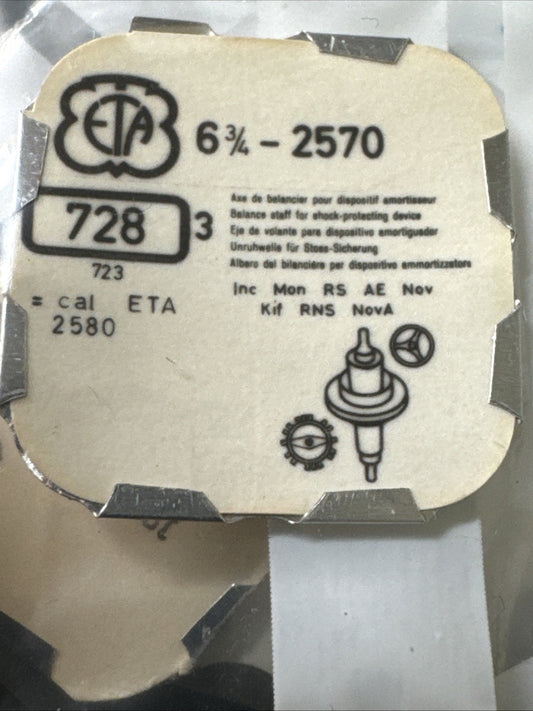 ETA 2570 Balance Staff X1 Ref LG11-31