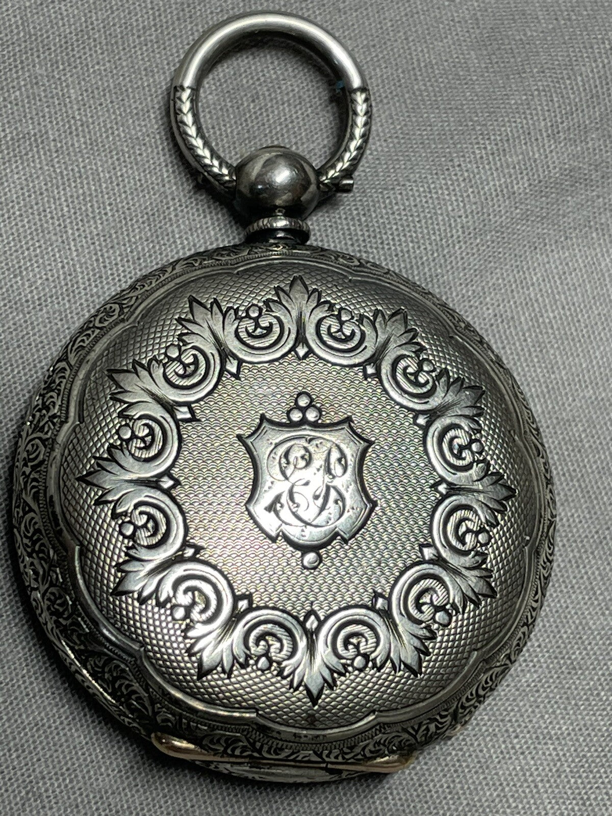 1882 Fine Silver Fob Watch Good Balance Immaculate Case. Whistlers Mother Link?