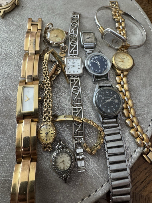 Job Lot Ladies Watches Mechanical & Quartz For Parts Repair