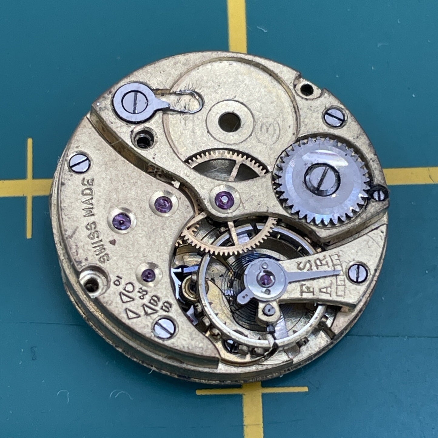 Revue 19.6mm Stauffer Partial Watch Movement For Spares Repair S17