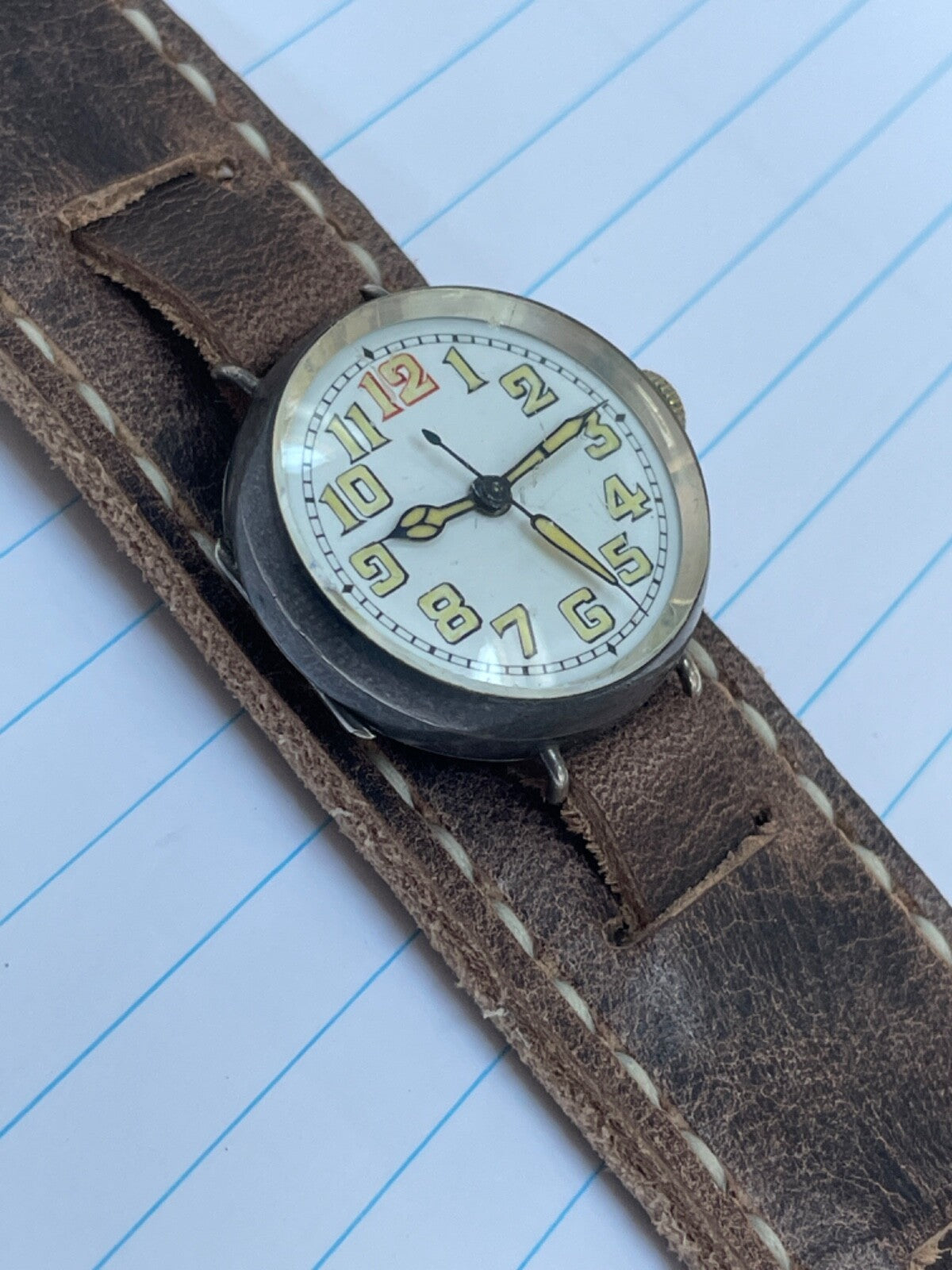 Luxury Trench Watch Strap Hand Made Italian Veg Tan F/Grain Leather New Colours