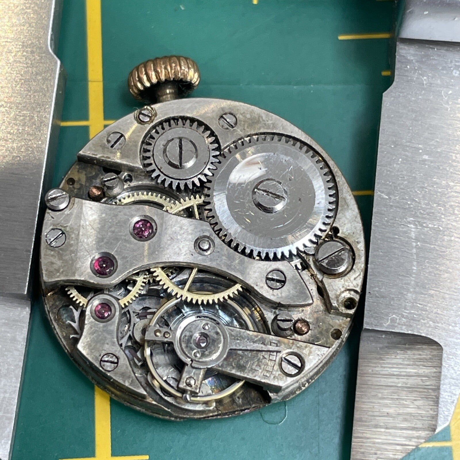 FHF 23.6mm Full Watch Movement Ticking For Spares Repair S10