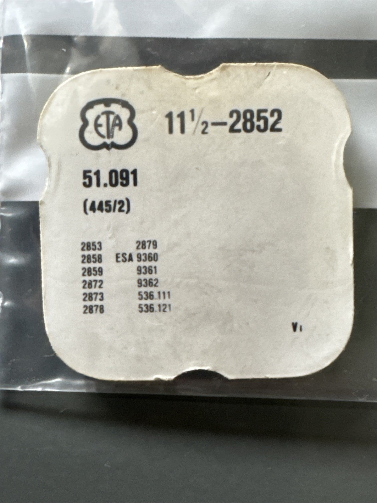 ETA 2852 Setting Lever Spring X1 #445 Ref LG11-130 148