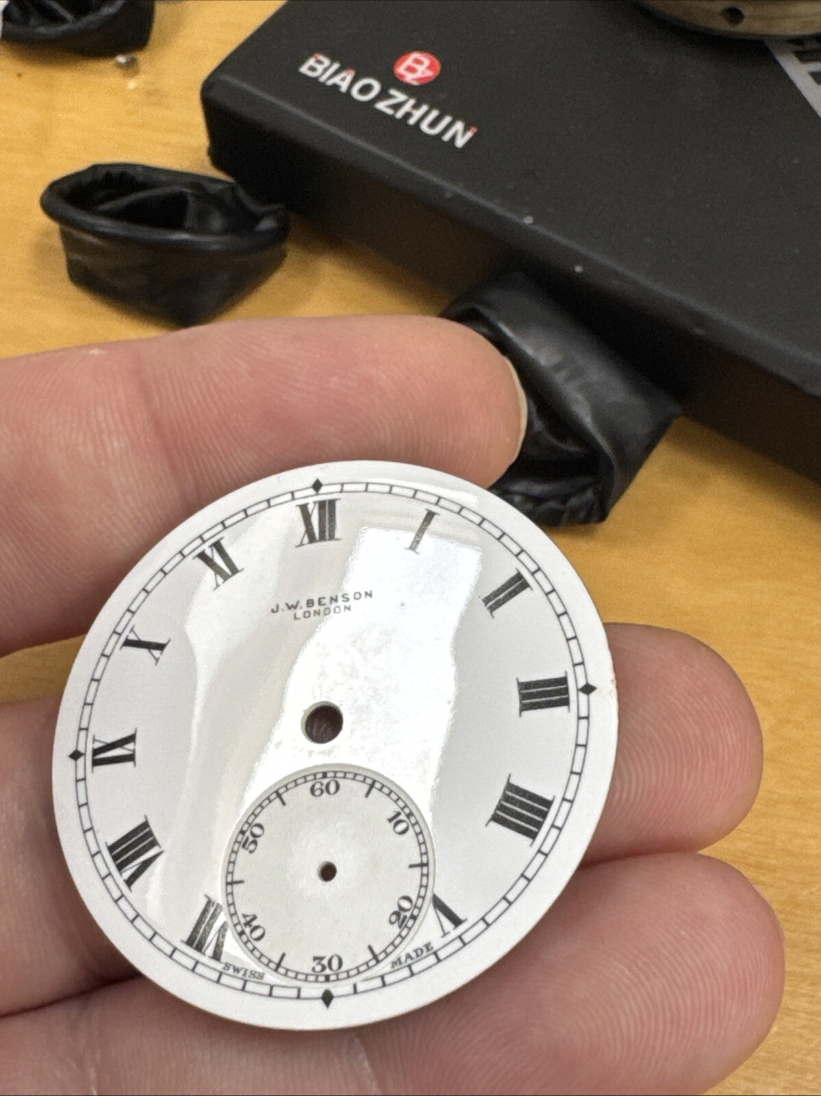 Enamel Dial For Revue 30 31 Hunter JW Benson 42.3mm Approx LG15-68