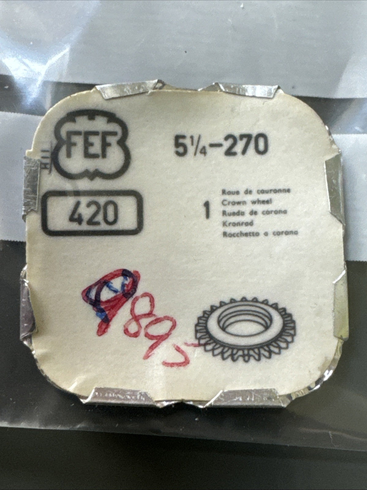 Fleurier 270 Crown Wheel #420 X1 Ref LG11-181