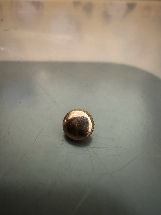 Rolex Brevet Patent Dust proof Gilt Crown 5mm 0.9mm Thread Ref LG0