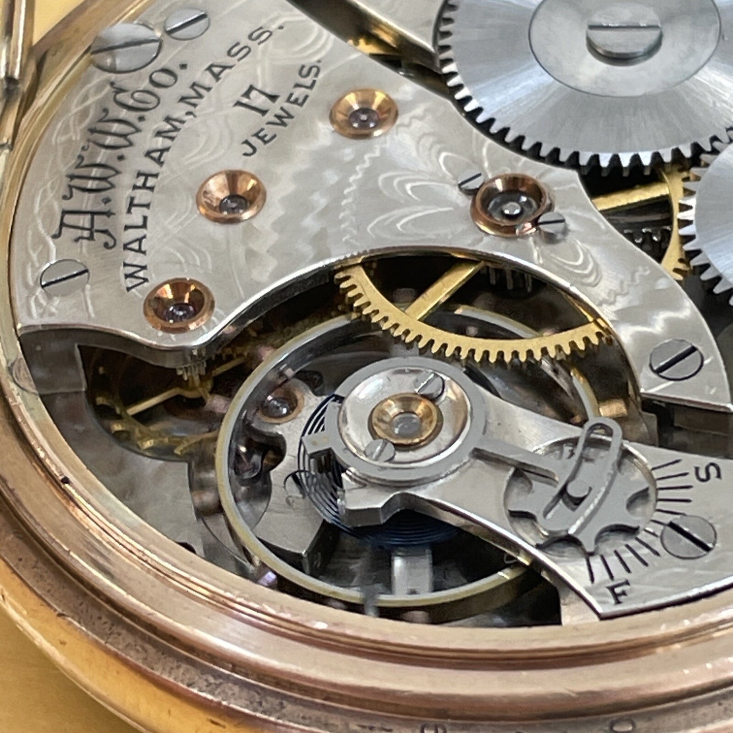 Waltham 1908 Grade 625 Pocket Watch Dennison Star Running Well. REF: CAT