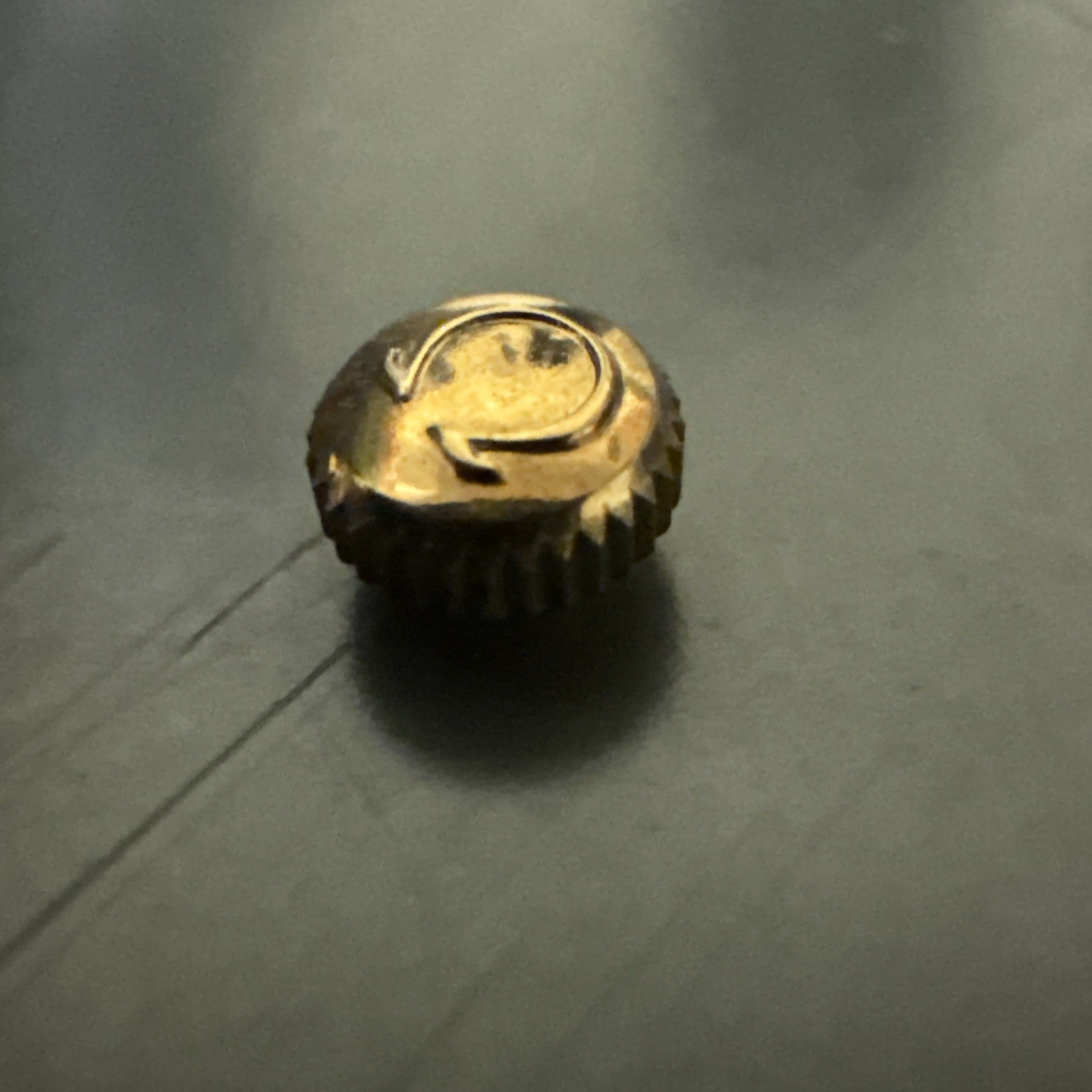 OEM NOS Omega Gilt Dustproof Crown 3.8mm Dia 0.9mm Thread Ref LG1-24