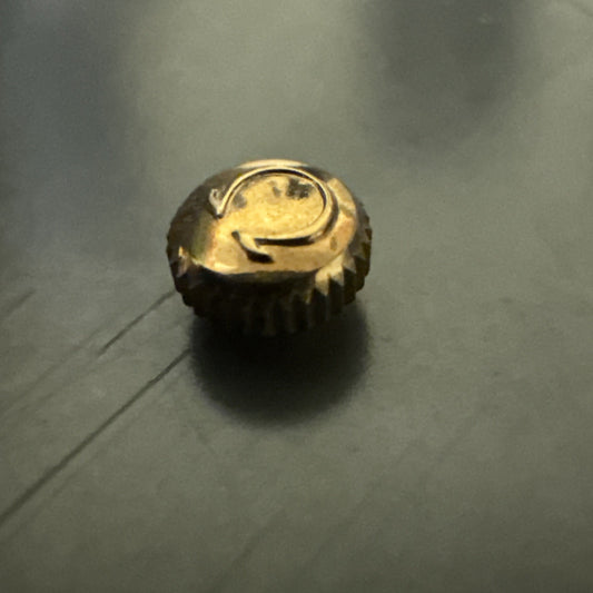OEM NOS Omega Gilt Dustproof Crown 3.8mm Dia 0.9mm Thread Ref LG1-24