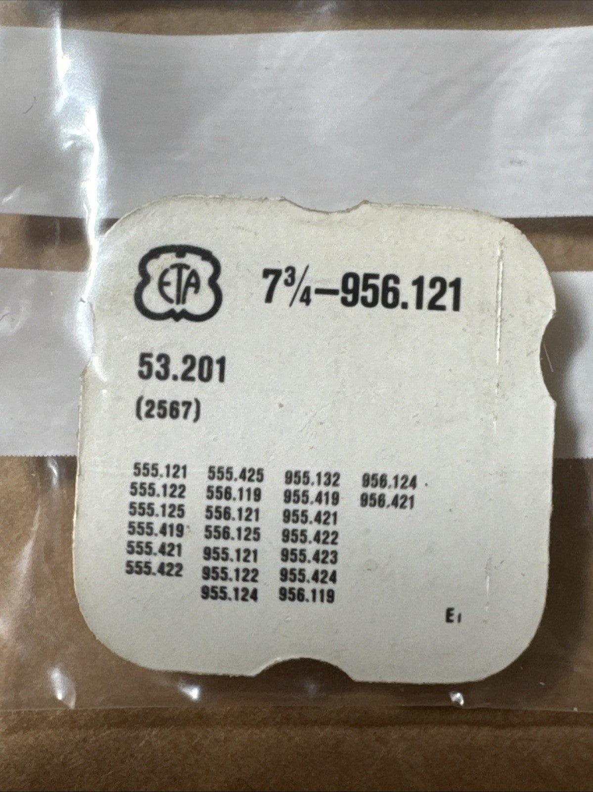 ETA 956.121 Day Corrector#2567 X1 Ref LG11-125