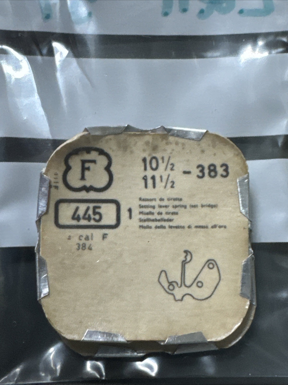 Felsa 383 Setting Lever Spring X1 #445 Ref LG11-57