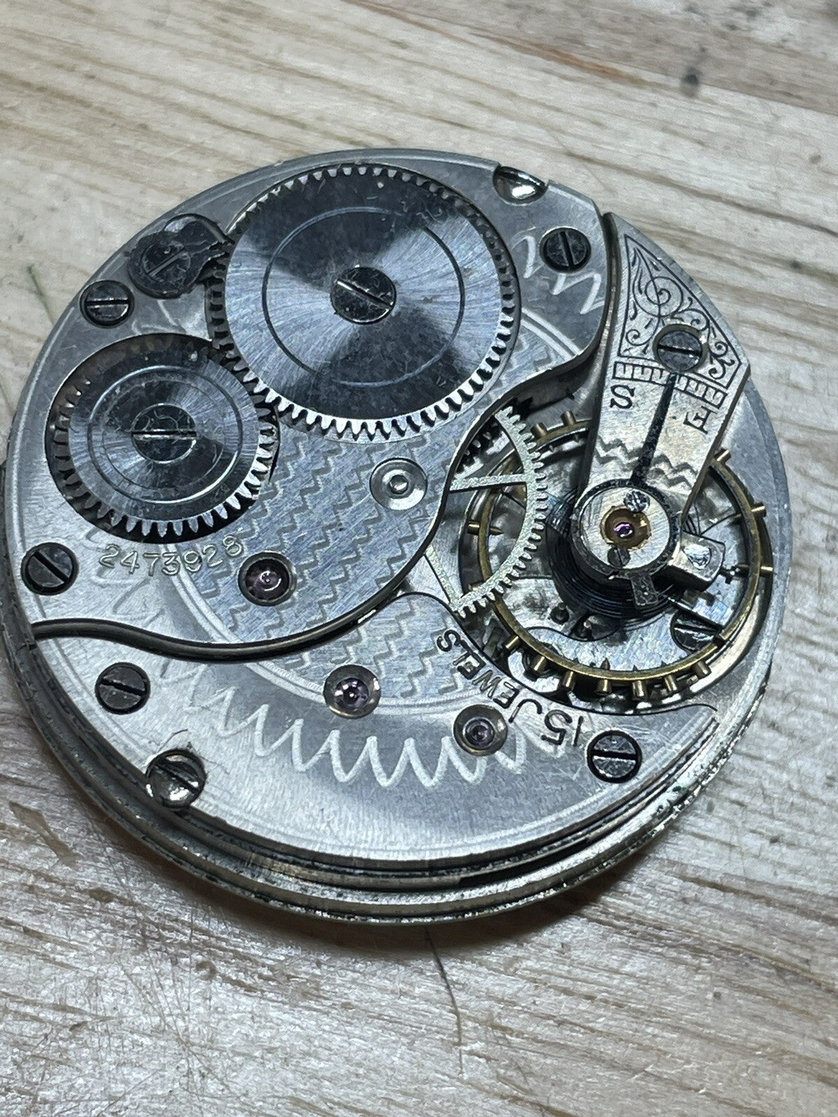 Omega 15 Ligne Watch Movement Non Runner Ref K