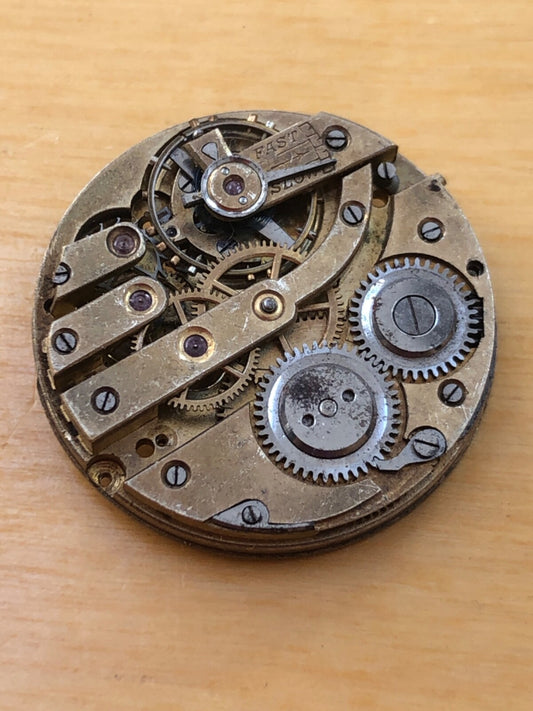 Early trench watch 13’’’ pin set balance Ok bad Hairspring Ref LG9