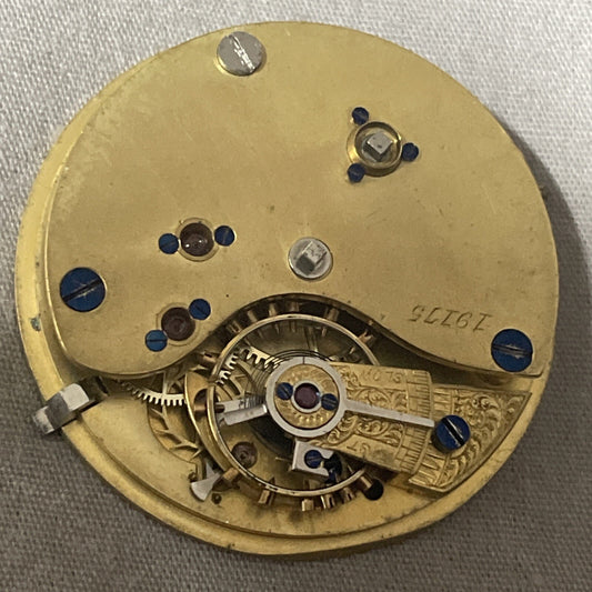 Pocket Watch Movement Spares Or Repair: English Jewelled Excellent Balance XR7