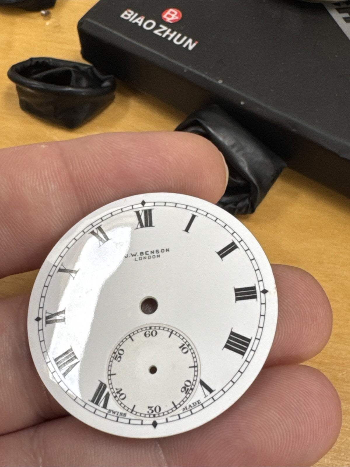 Enamel Dial For Revue 30 31 Hunter JW Benson 42.3mm Approx LG15-68