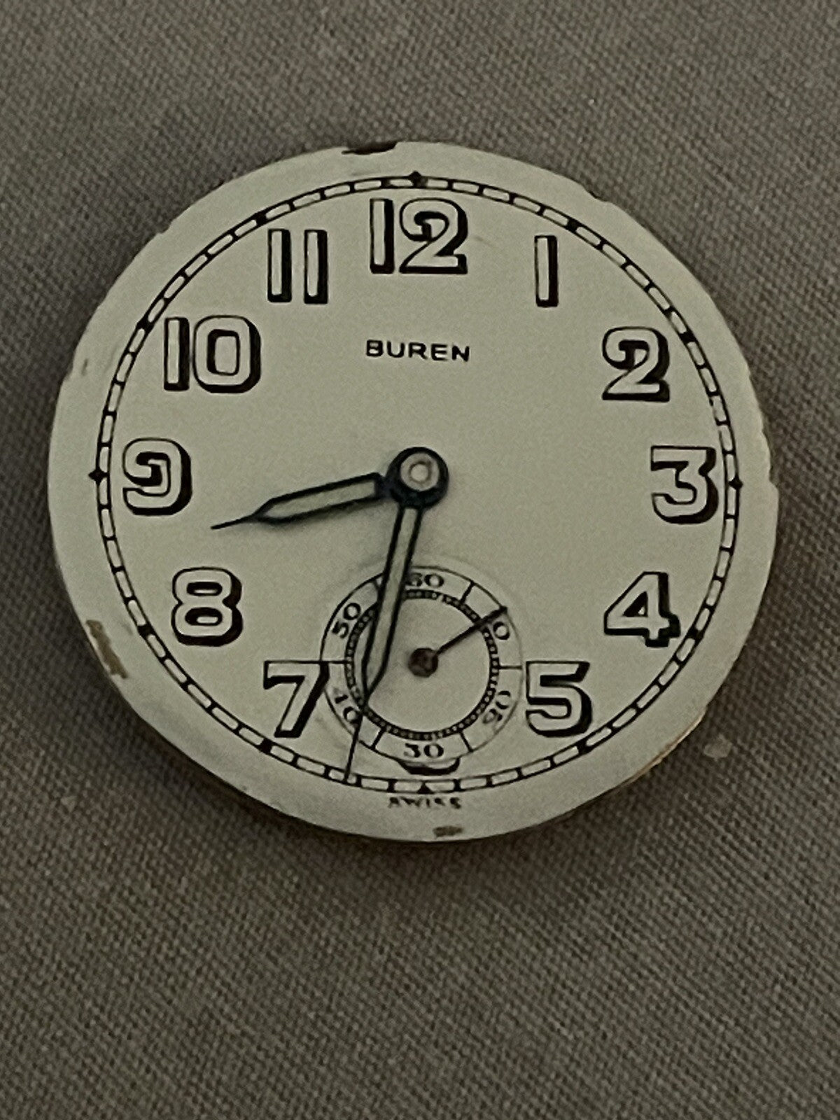 Buren AS 1130 Wehrmachstwerk Movement Good Balance Ref FM