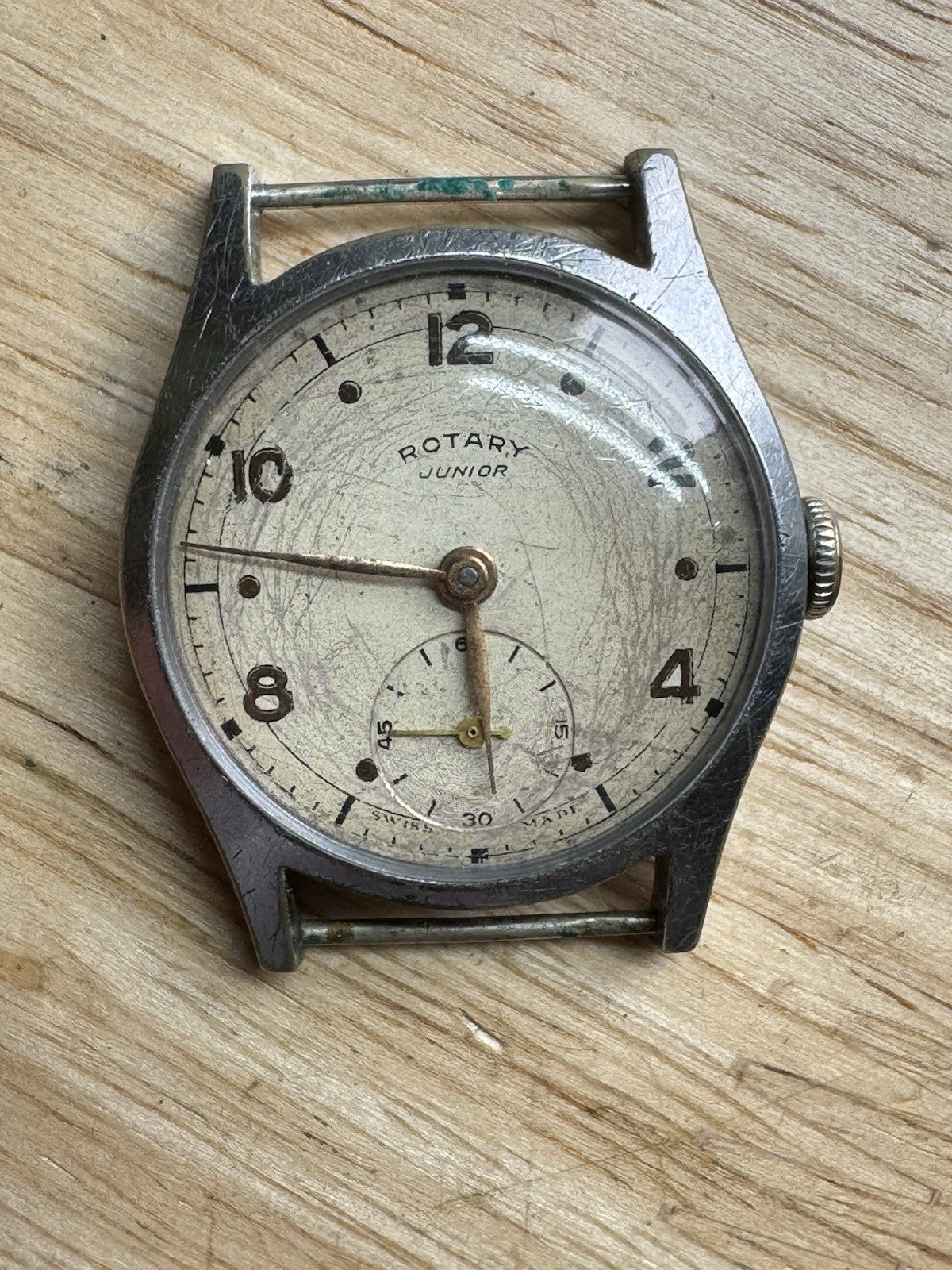 WW2 Era Rotary Mens Watch Ticking For Service 