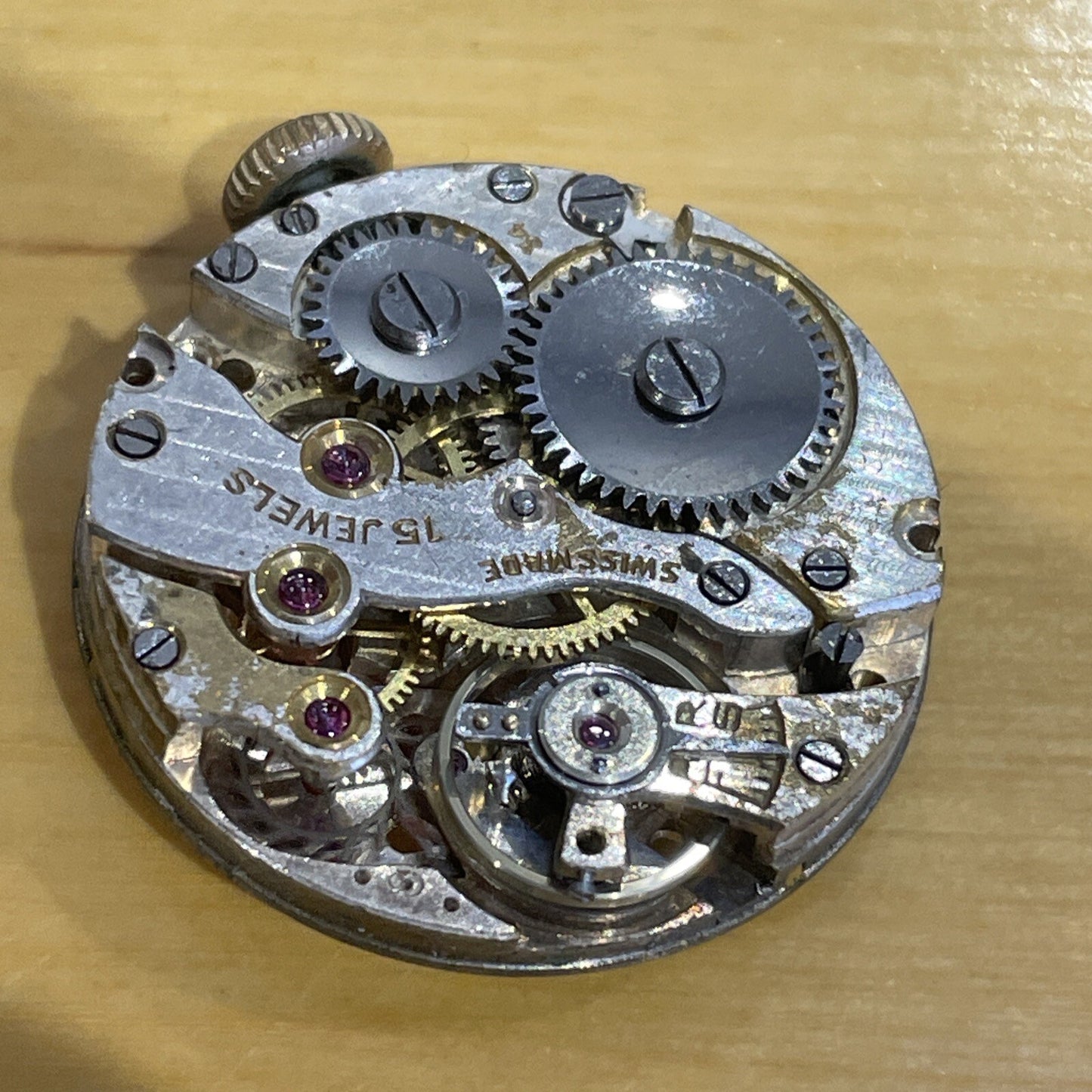 Raymond J65 Watch Movement OKish Balance Ref J65
