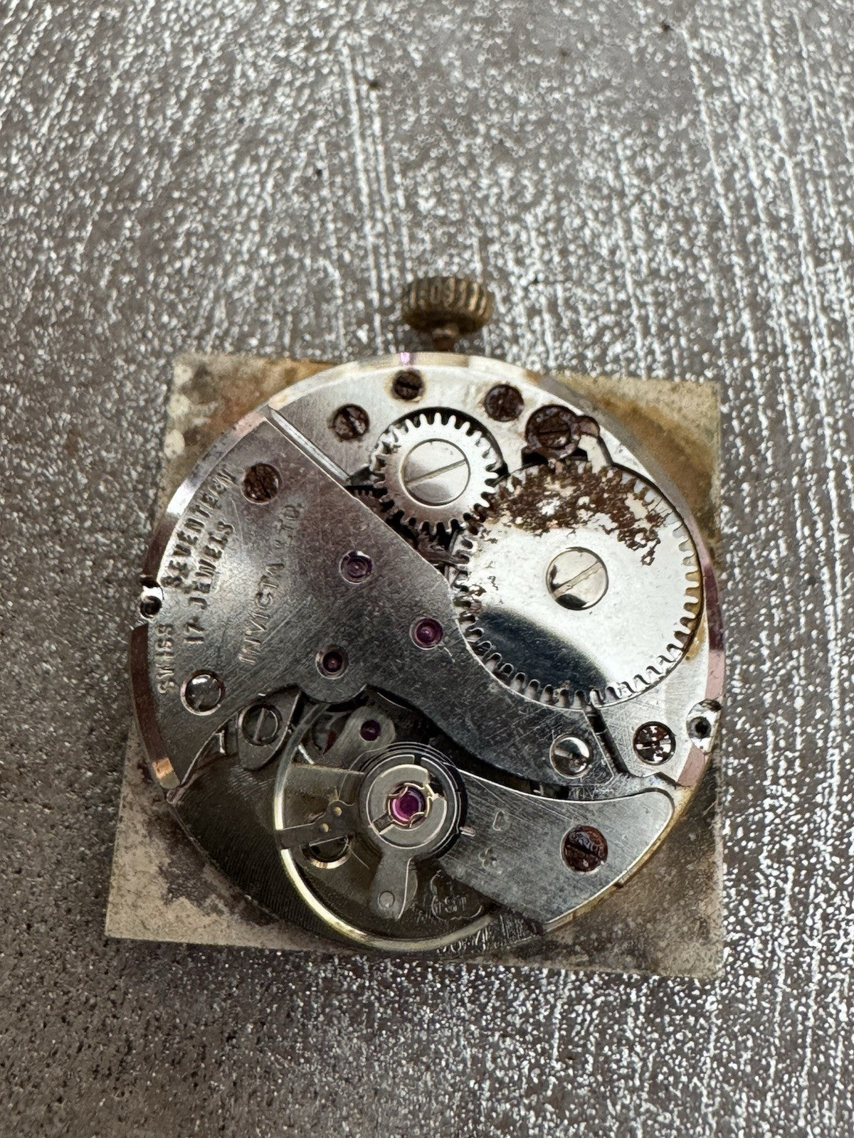 Mens Vintage Swiss Invicta Tank Watch St 96-4 Non Runner OK Balance