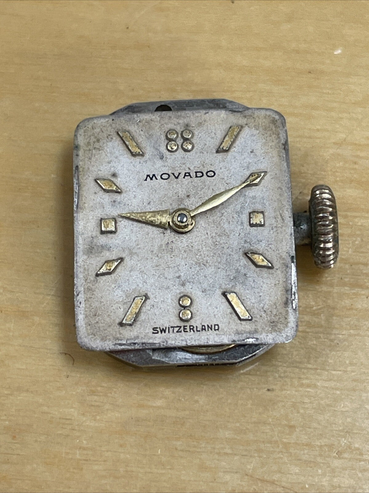Movado 43? 45? Movement For Parts Spares Repair Too Much End Shake Reg LG10-6
